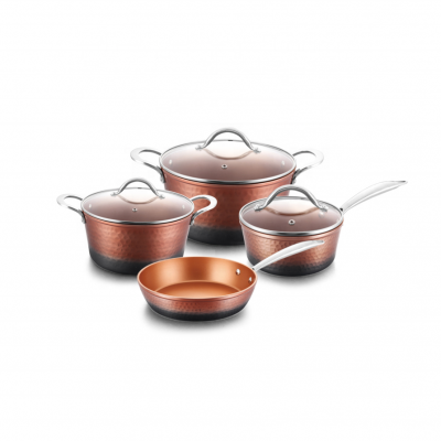 Forged hammerd non-stick cookware set with Color gradient design