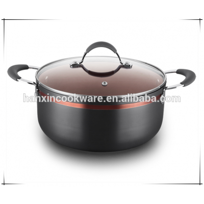 122th canton fair hard anodized metallic cookware casserole pot with LGA FDA BSCI