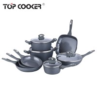 Modern new design marble coating cookware kitchen pots pans