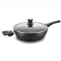 new design deep fry pan with detachable handle nonstick cookware set